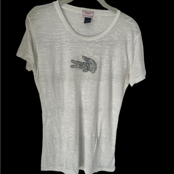 Flirti Girl Couture XL T-shirt Non Smoking Home Embellished Alligator - Picture 1 of 14